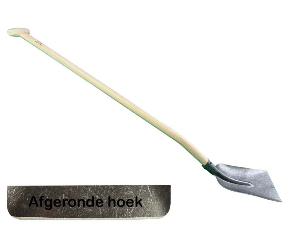 Dutch square mouth shovel with rounded edge and 100cm T-handle